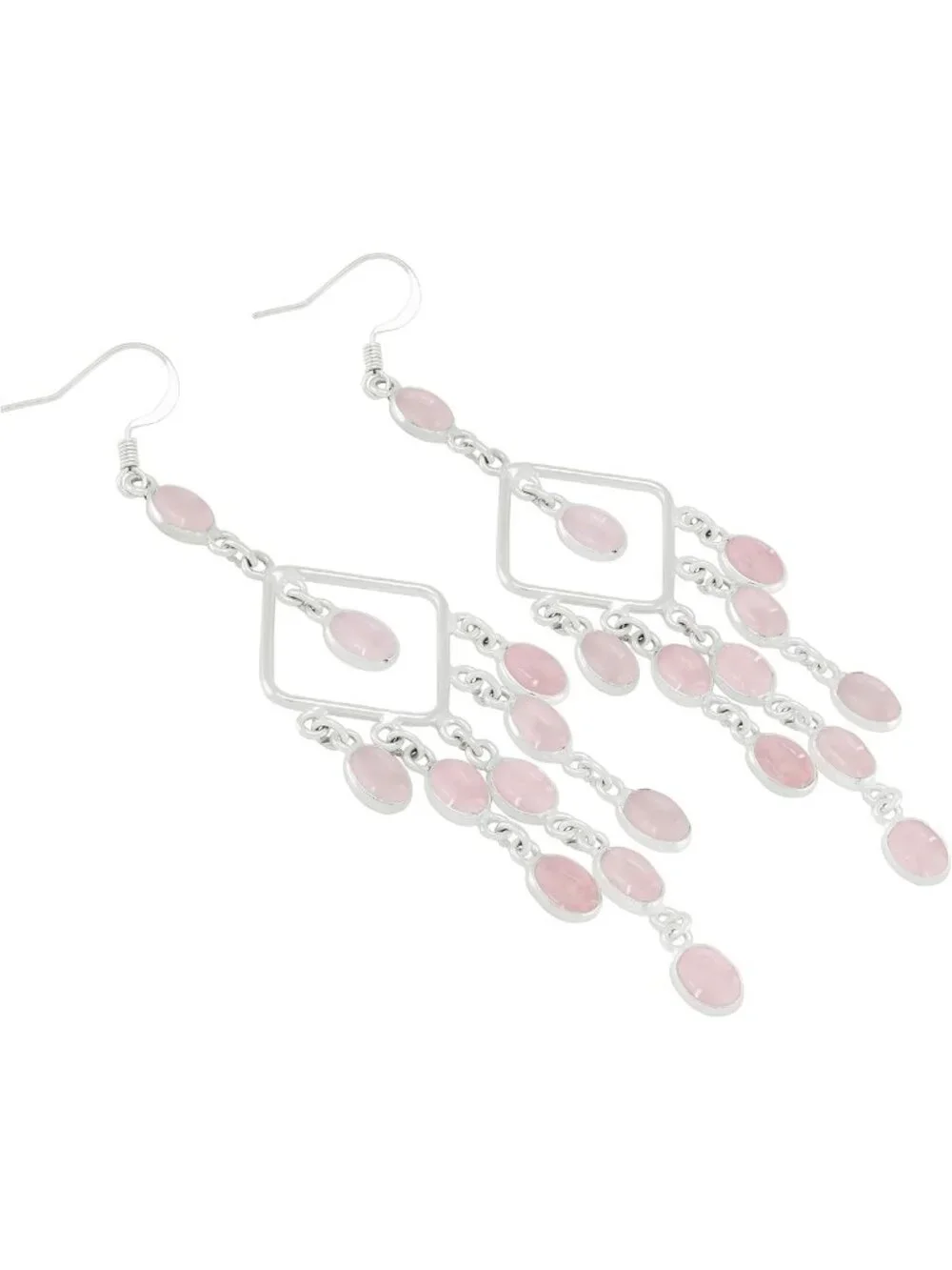 Handmade Boho Gemstone Dangle Earrings - 925 Silver Plated Birthstone Jewelry